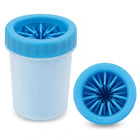 Portable Dog Paw Cleaner Cup with Soft Silicone Brushes for Easy Dirt Cleaning - Blue