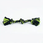 3 Knot Rope Dog Toy for Tug & Chew Play - Black & Green