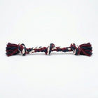 3 Knot Braided Rope Dog Toy for Tug & Chewing - Maroon, Black & White