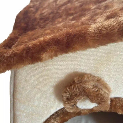 Cozy Comfort Cat House - Brown