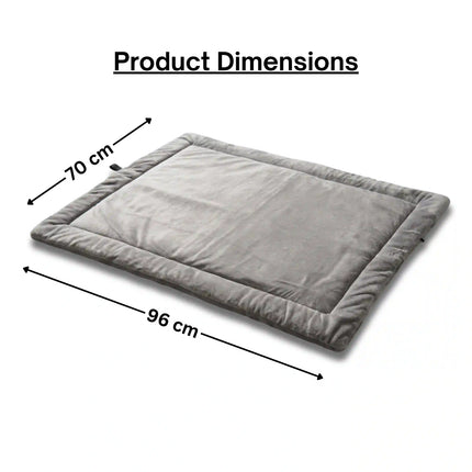 Premium Velvet Mat for Dogs & Cats with Soft Cushion and Anti Skid - Grey