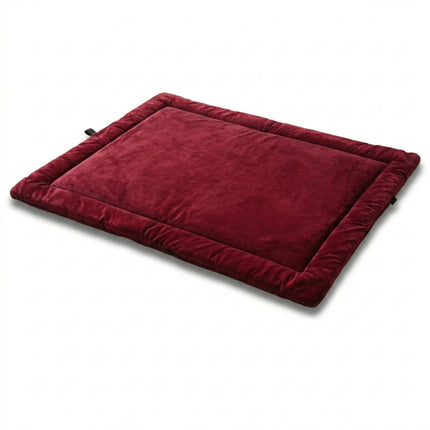Premium Velvet Mat for Dogs & Cats with Soft Cushion and Anti Skid - Maroon