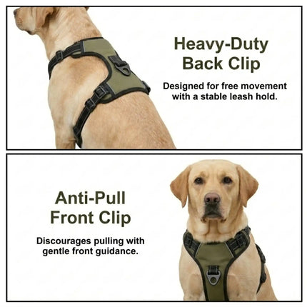 Breathable mesh dog harness with reflective stitching for safe walking
