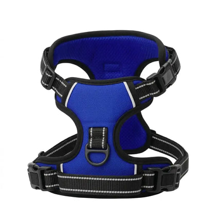 Premium Reflective No-Pull Dog Harness with Soft Breathable Mesh & Easy Adjustable Straps – Blue (Large)