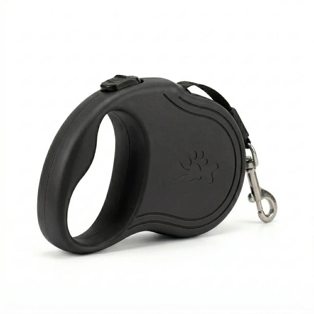 Retractable Leash with Easy Lock Control & Smooth Retraction - 10 Ft, Black