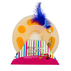 Cat Playing Happy Circle Toy Orange