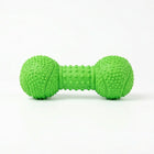 Squeaky Dumbbell Dog Toy with Textured Grip - Tennis Ball Style