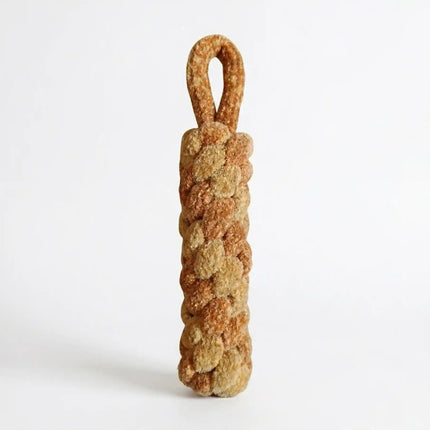 Rope Dummy Dog Toy for Training, Chew & Tug Play - Brown