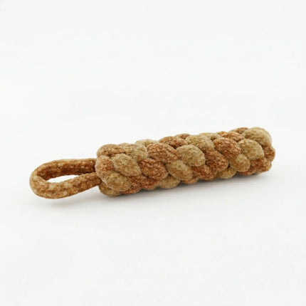 Rope Dummy Dog Toy for Training, Chew & Tug Play - Brown
