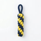 Rope Dummy Dog Toy with Loop Handle for Training, Chew & Tug Play - Yellow & Navy