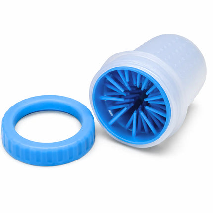 Dog Paw Cleaner Cup with Soft Silicone Brushes for Easy Dirt Cleaning - Blue