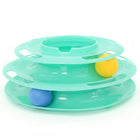 2-Level Cat Track Toy with Rolling Balls for Interactive Play & Mental Stimulation