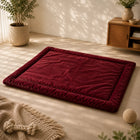 Premium Velvet Mat for Dogs & Cats with Soft Cushion and Anti Skid - Maroon