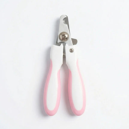 Pet Nail Clipper with Safety Guard & Anti-Slip Grip for Dogs & Cats Grooming - Pink
