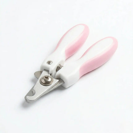 Pet Nail Clipper with Safety Guard & Anti-Slip Grip for Dogs & Cats Grooming - Pink