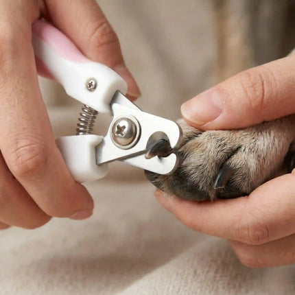 Pet Nail Clipper with Safety Guard & Anti-Slip Grip for Dogs & Cats Grooming - Pink