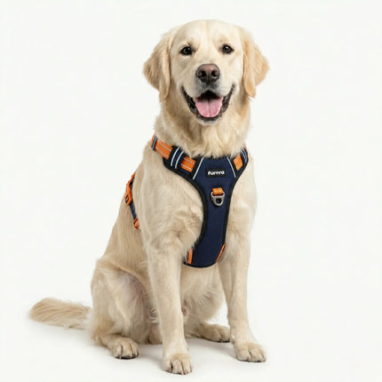 Premium Reflective No-Pull Dog Harness with Soft Mesh + FREE Heavy Duty Leash – Navy Blue