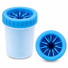 Dog Paw Cleaner Cup with Soft Silicone Brushes for Easy Dirt Cleaning - Blue