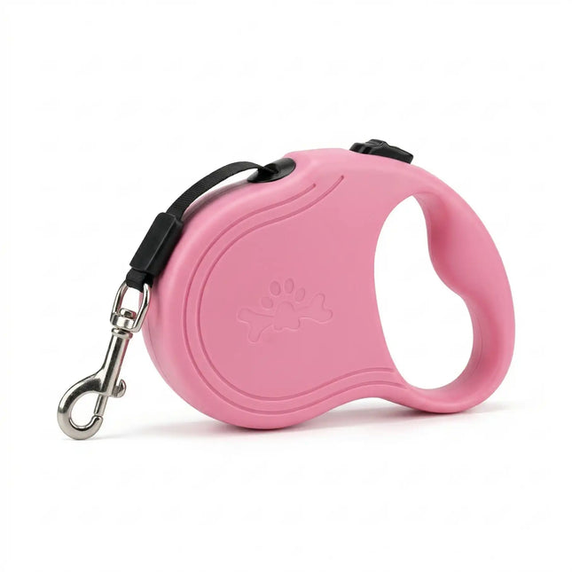 Retractable Leash with Easy Lock Control & Smooth Retraction - 10 Ft, Pink