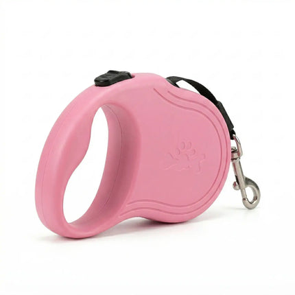 Retractable Leash with Easy Lock Control & Smooth Retraction - 10 Ft, Pink