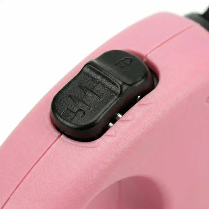 Retractable Leash with Easy Lock Control & Smooth Retraction - 10 Ft, Pink