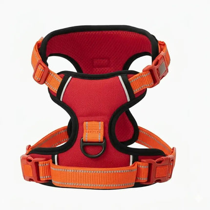 Premium Reflective No-Pull Dog Harness with Soft Breathable Mesh & Easy Adjustable Straps – Red