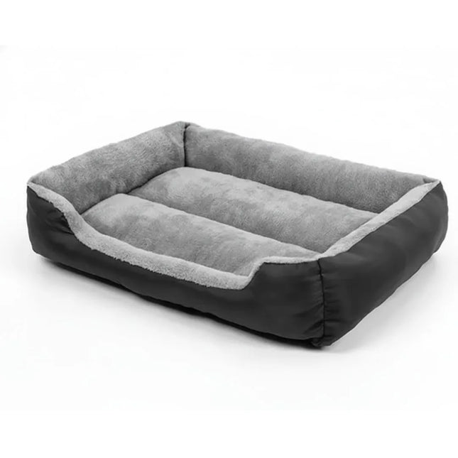 Rectangle Comfortable Bed - Grey & Black for Dogs and Cats