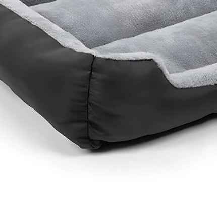 High bolster walls of rectangle pet bed – orthopedic support for dogs and cats