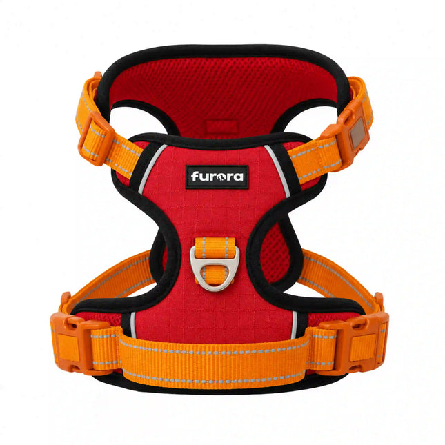 Premium Reflective Anti-Pull Dog Harness with Soft Mesh + FREE Heavy Duty Leash – Red