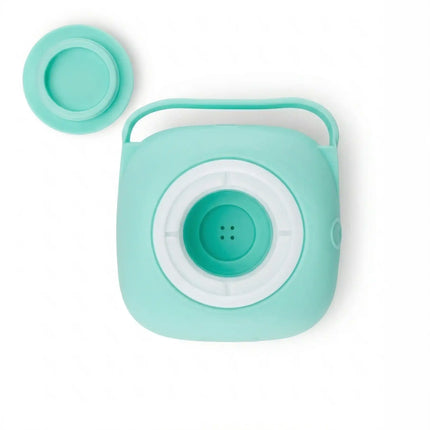 Silicone Pet Bath Brush with Shampoo Dispenser & Soft Massage Bristles - Green