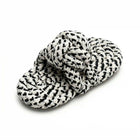 Rope Slipper Dog Toy for Chew, Tug & Dental Play - White & Black