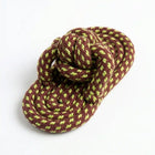 Rope Slipper Dog Toy for Chew, Tug & Dental Play - Brown & Neon Green