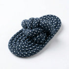 Rope Slipper Dog Toy for Chew, Tug & Dental Play - Dark Blue & White