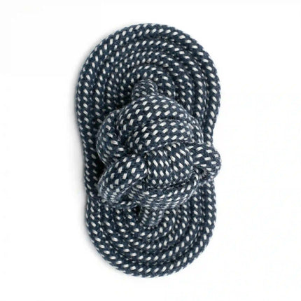 Rope Slipper Dog Toy for Chew, Tug & Dental Play - Grey & White