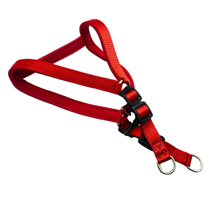 Padded 'Y' Style Adjustable Dog Harness - Red