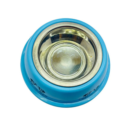 Dog Printed Pet Food Bowl -Small - Blue