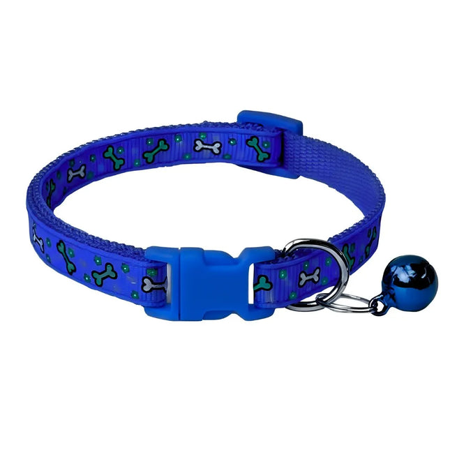 Stylish Royal Blue Bone Printed Puppy/Cat Collar