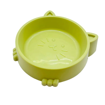 Cat-Shaped Feeding Bowl Green
