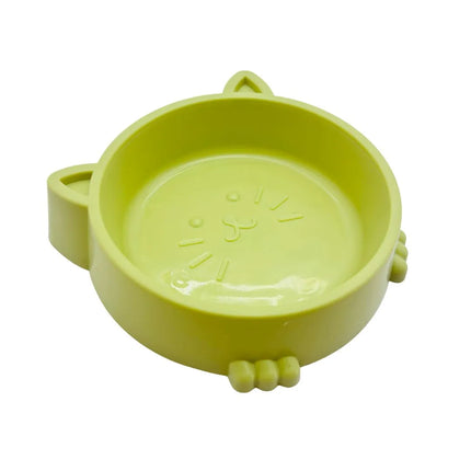 Cat-Shaped Feeding Bowl Green
