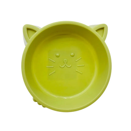Cat-Shaped Feeding Bowl Green