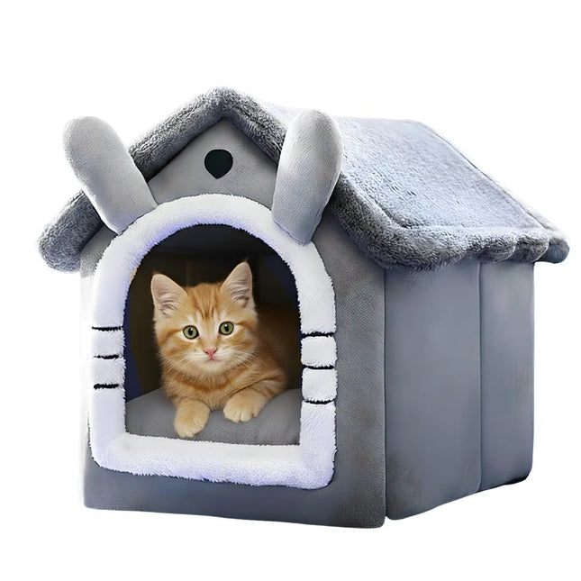 Cozy Comfort Cat House - Grey - Small