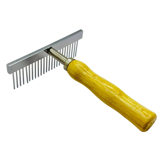 Professional Deshedding Comb with Wooden Handle