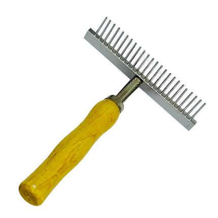 Professional Deshedding Comb with Wooden Handle