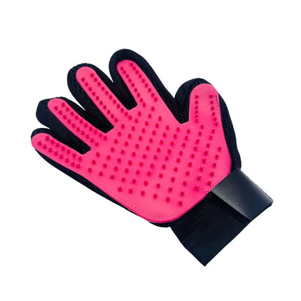 Pet Grooming Glove for Deshedding, Bathing, and Massage - Pink