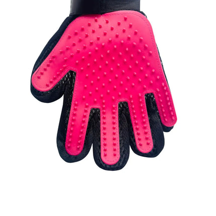 Pet Grooming Glove for Deshedding, Bathing, and Massage - Pink