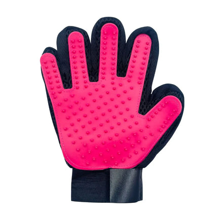 Pet Grooming Glove for Deshedding, Bathing, and Massage - Pink