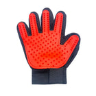 Pet Grooming Glove for Deshedding, Bathing, and Massage - Red