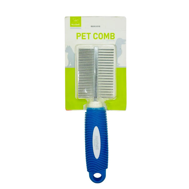 Double Sided Pet Grooming Comb - Blue