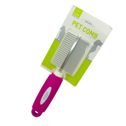 Double Sided Pet Grooming Comb - Pink