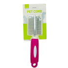 Double Sided Pet Grooming Comb - Pink